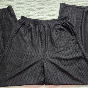 Cider Textured Black Pants